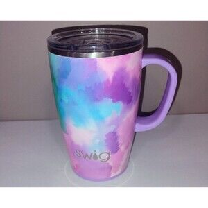 Swig Life 22 oz Travel Mug Cloud Nine with Handle Lid Coffee Cup Pink Purple